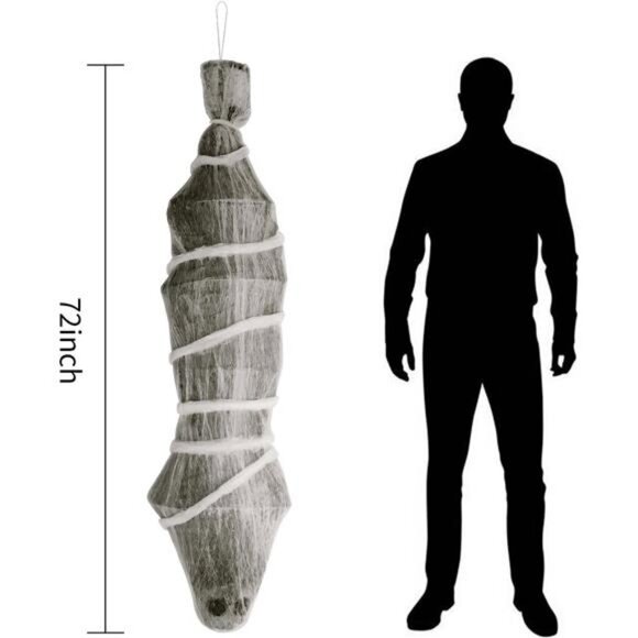 Halloween Decorations Hanging Cocoon Corpse,72 Inch Scary Hanging Cocoon Corpse - Picture 2 of 8